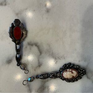 eo earrings hanging pendant Marcasite pe